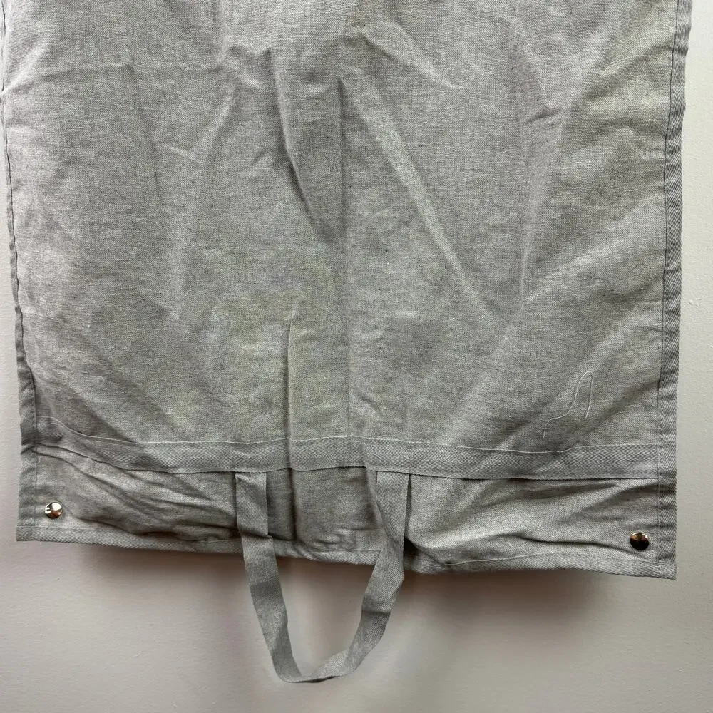 Brunello Cucinelli Heather Gray Travel Cover Garment Bag Cotton Zipper Sz 34x21